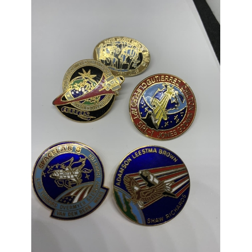 670 - NINE VARIOUS N.A.S.A SPACE SHUTTLE BADGES