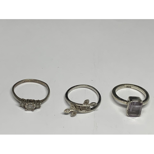 680 - FIVE VARIOUS SILVER RINGS