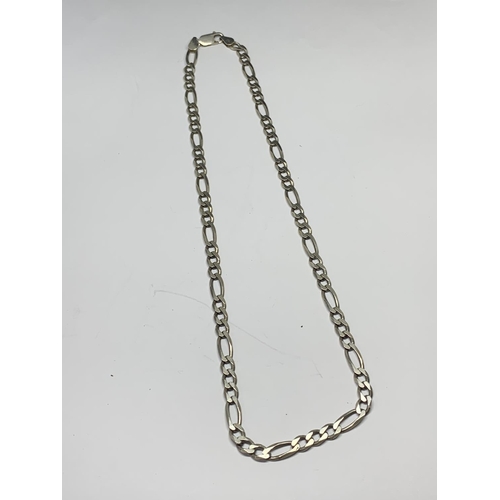 684 - A SILVER FIGARO NECKLACE