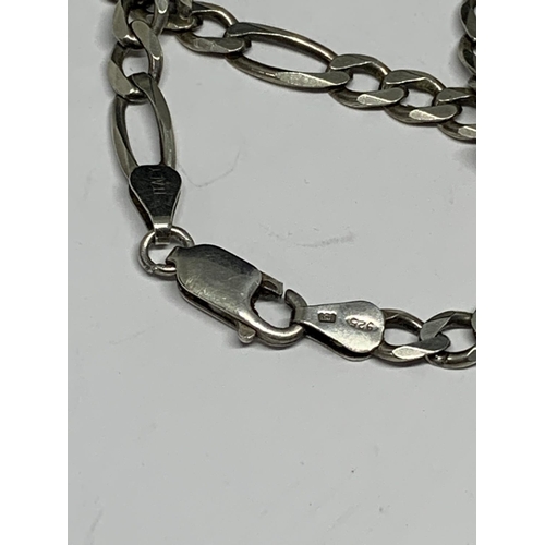 684 - A SILVER FIGARO NECKLACE