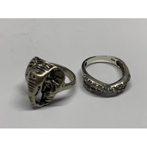 692 - FIVE SILVER RINGS