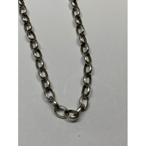 693 - A SILVER BELCHER CHAIN