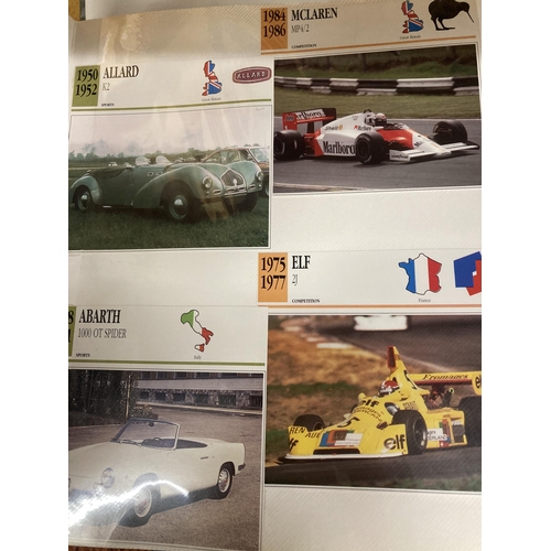 315 - THREE ALBUMS CONTAINING APPROXIMATELY 645 VINTAGE CAR ELATED POSTCARDS IN THREE ALBUMS