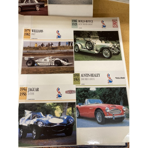 315 - THREE ALBUMS CONTAINING APPROXIMATELY 645 VINTAGE CAR ELATED POSTCARDS IN THREE ALBUMS