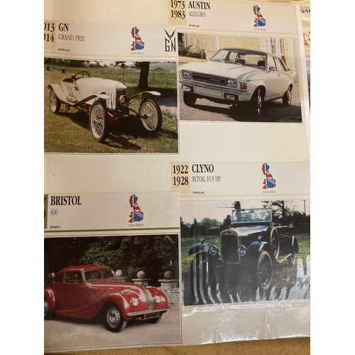 315 - THREE ALBUMS CONTAINING APPROXIMATELY 645 VINTAGE CAR ELATED POSTCARDS IN THREE ALBUMS