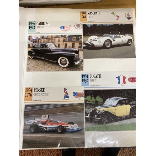 315 - THREE ALBUMS CONTAINING APPROXIMATELY 645 VINTAGE CAR ELATED POSTCARDS IN THREE ALBUMS