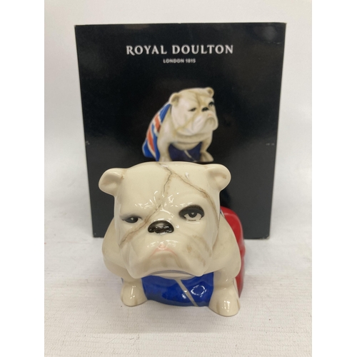 754 - A ROYAL DOULTON NO TIME TO DIE BULLDOG, BOXED