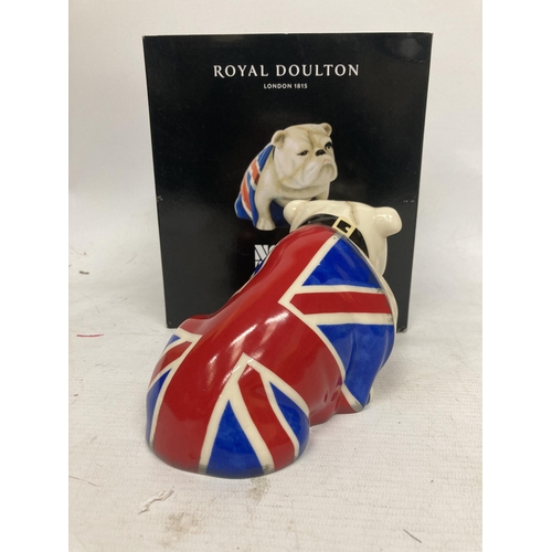 754 - A ROYAL DOULTON NO TIME TO DIE BULLDOG, BOXED