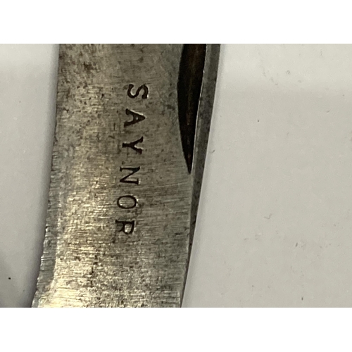 91 - A VINTAGE SAYNOR OF SHEFFIELD PRUNING KNIFE