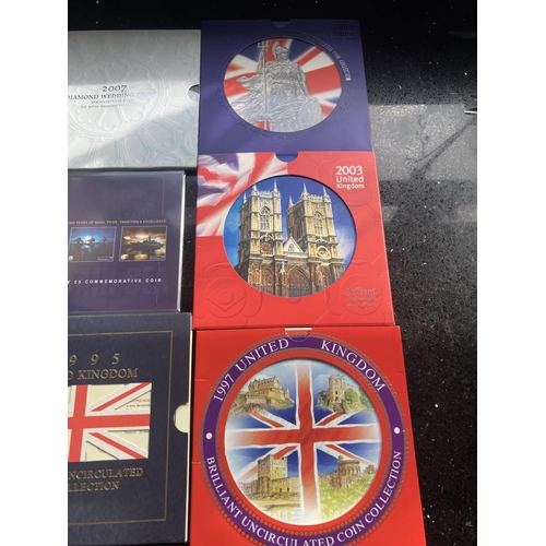 339A - A SELECTION OF COIN PACKS TO INCLUDE GB YEAR SETS : 1984 , '95 & '97 , 2003/4 , JERSEY , ALDERNEY £5... 