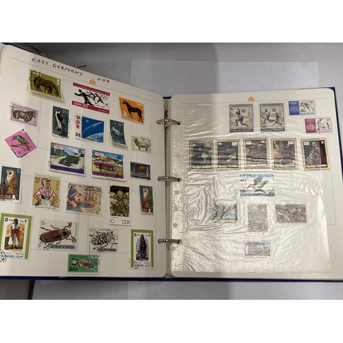 412A - THE ROYAL FAMILY STAMP ALBUM OF WORLD STAMPS - RUSSIA, MONGOLIA. VAE ETC