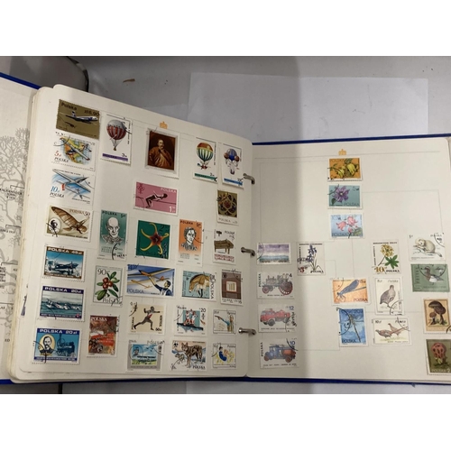 413A - THE ROYAL FAMILY STAMP ALBUM OF WORLD STAMPS - HUNGARY, CUBA, POLAND ETC