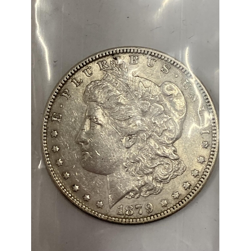 416A - AN 1879 MORGAN SILVER DOLLAR