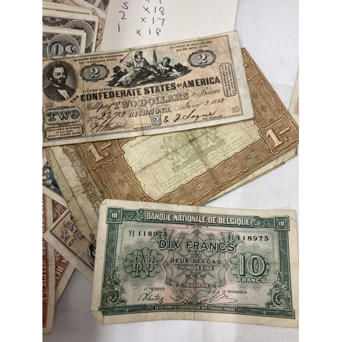 420A - A LARGE QUANTITY OF BANK NOTES INCLUDING CONFEDERATE DOLLARS