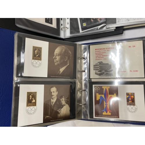 421A - FIVE ALBUMS OF FIRST DAY COVERS, OTHERS IN SLEEVES AND A FOLDER WITH THE DECIMAL COIN SET