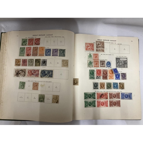 422A - THE NEW IDEAL POSTAGE STAMP ALBUM CONTAINING BRITISH, WORLD AND COMMONWEALTH STAMPS TO INCLUDE A PEN... 