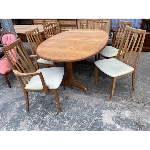 2968 - A RETRO TEAK G-PLAN EXTENDING DINING TABLE, 64 X 42