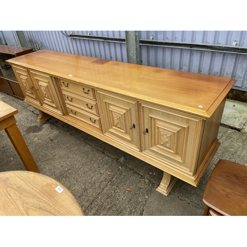 2973 - A 20TH CENTURY SATINWOOD SIDEBOARD, 100