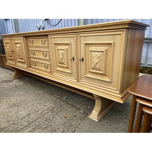 2973 - A 20TH CENTURY SATINWOOD SIDEBOARD, 100