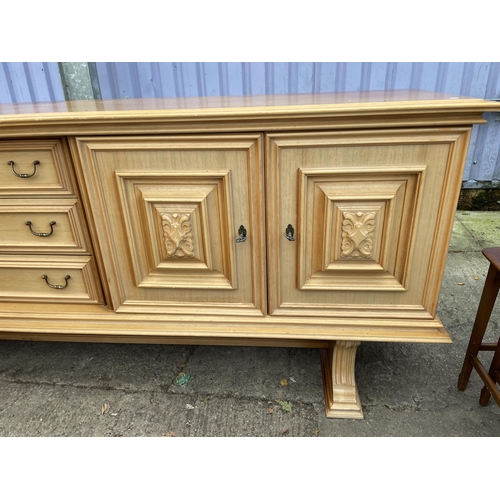 2973 - A 20TH CENTURY SATINWOOD SIDEBOARD, 100