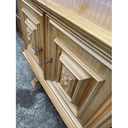 2973 - A 20TH CENTURY SATINWOOD SIDEBOARD, 100