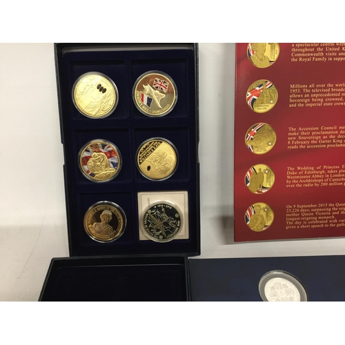 437A - TWENTY FOUR COMMEMORATIVE COINS MOST GOLD PLATED SOME WITH COA