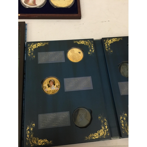 437A - TWENTY FOUR COMMEMORATIVE COINS MOST GOLD PLATED SOME WITH COA