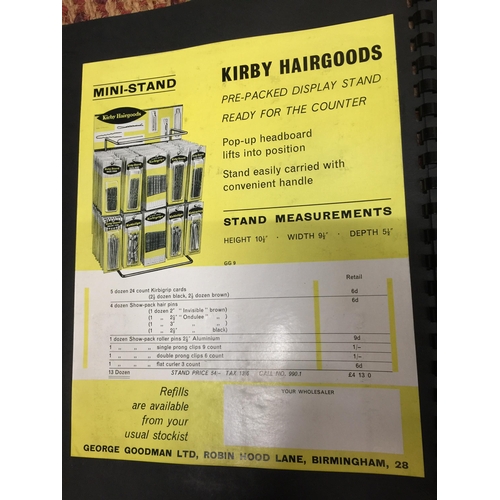 823 - TWO 1960'S TRAVELLING SALESMAN'S KIRKBY GRIP SAMPLES, IN GOOD CONDITION