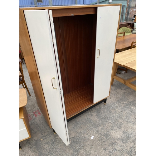 2664 - A G-PLAN E.GOMME TWO DOOR WARDROBE WITH CENTRAL MIRROR, 48