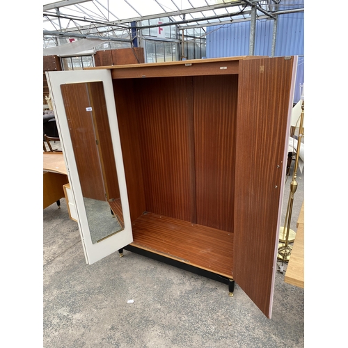 2664 - A G-PLAN E.GOMME TWO DOOR WARDROBE WITH CENTRAL MIRROR, 48