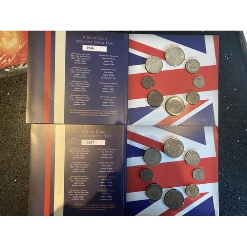 324 - UK FOUR COIN SETS FOR THE YEARS 1944-47