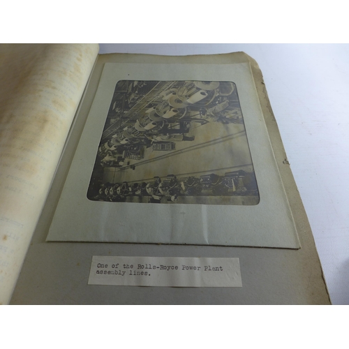 358 - A POSSIBLY UNIQUE WORLD WAR II ROLLS ROYCE 1939-45 BOOKLET RELATING TO A DINNER AT THE SAVOY HOTEL 2... 