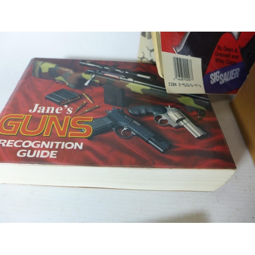 369 - SIX BOOKS ON FIREARMS, TO INCLUDE 'JANE'S GUNS RECOGNITION GUIDE', ANTIQUE FIREARMS ETC