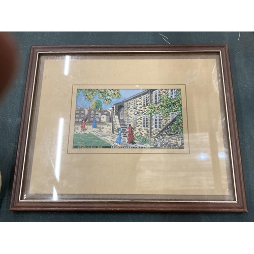 138 - A FRAMED MACCLESFIELD SILK PICTURE