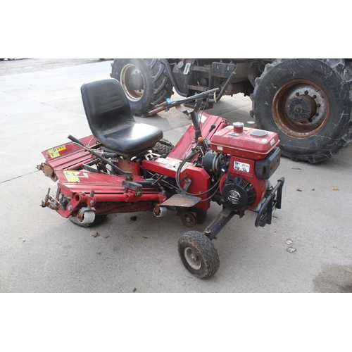 204 - BARONES LM1800 RIDE ON GANG MOWER WITH SUBARU ENGINE + VAT