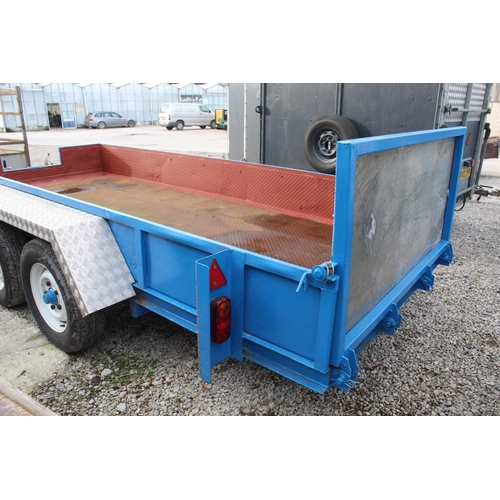 211 - A CAR TRAILER 14' X 6' NEW FRONT HITCH NEW LIGHTS & REWIRED NEW WHEELS & TYRES NEW MUD GUARDS IN GOO... 