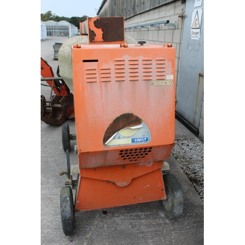 218 - BELLE 100XT DIESEL CEMENT MIXER IN WORKING ORDER STARTING HANDLE & MANUAL IN THE PAY OFFICE NO VAT