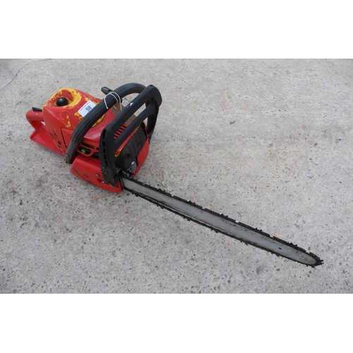 58 - A RED PETROL CHAINSAW-NO VAT