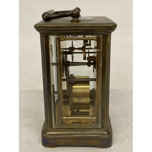 13 - A VINTAGE A.CONNARD & SON, MANCHESTER & SOUTHPORT, BRASS CASED CARRIAGE CLOCK