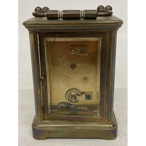 13 - A VINTAGE A.CONNARD & SON, MANCHESTER & SOUTHPORT, BRASS CASED CARRIAGE CLOCK