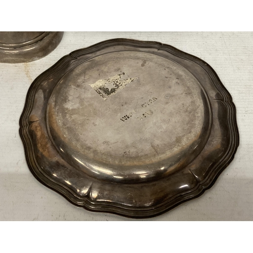 41 - THREE SILVER PLATED ITEMS TO INCLUDE A WHITE STAR LINE ELKINGTON OVAL DISH, WHITE STAR LINE CIRCULAR... 