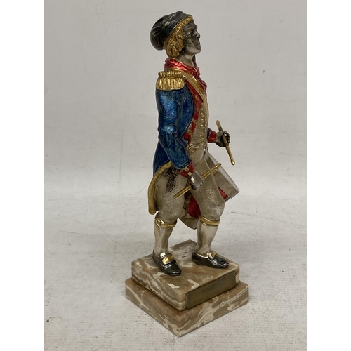 6A - A LIMITED EDITION 9/200 FRENCH MODEL OF A DRUMMER BOY ON MARBLE BASE