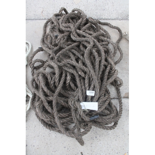 1558 - 1 BRANCH ROPE  - 10 TON BREAKING STRAIN (NO VAT)