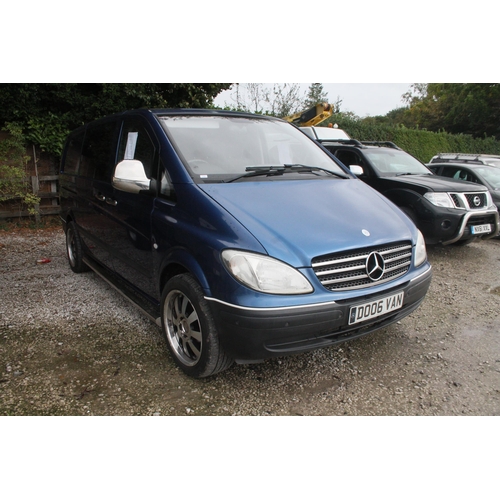 180 - MERCEDES VITO 111 CDI LONG PANEL VAN REG NUMBER D006VAN FIRST REG 2006 MOT 17/10/24 163017 MILES 2 K... 