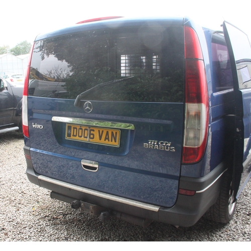 180 - MERCEDES VITO 111 CDI LONG PANEL VAN REG NUMBER D006VAN FIRST REG 2006 MOT 17/10/24 163017 MILES 2 K... 