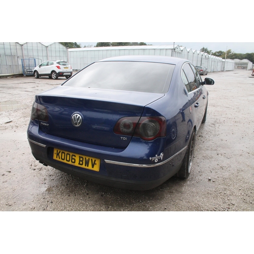 191 - VOLKSWAGON PASSAT SE TDI K006BWV FIRST REG 26/07/06 MOT 05/02/24 223493 MILES GOOD RUNNER NO VAT WHI... 