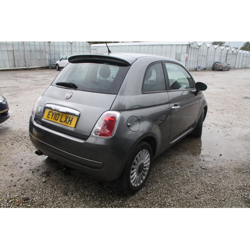 198 - FIAT 500 SPORT MULTISET 3 DOOR DIESEL MANUAL EY10LXH MOT 12/09/24 FIRST REG 01/03/10 82596 ENGINE 12... 