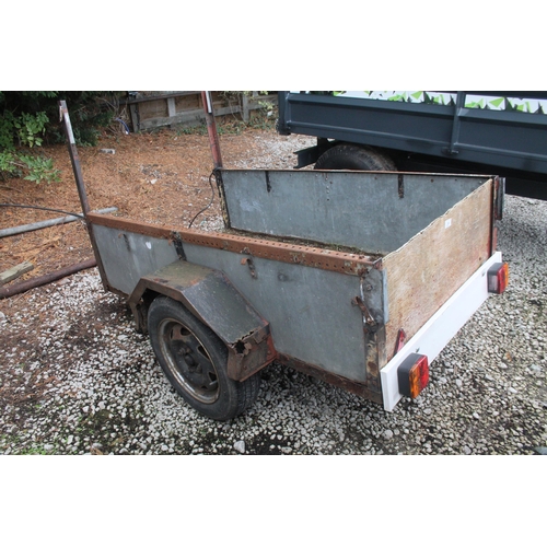 266 - A SINGLE AXLE CAR TRAILER NO VAT