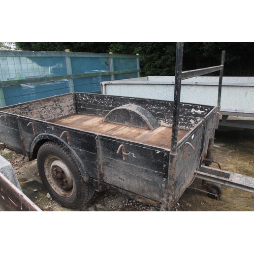 267 - A SINGLE AXLE CAR TRAILER + VAT