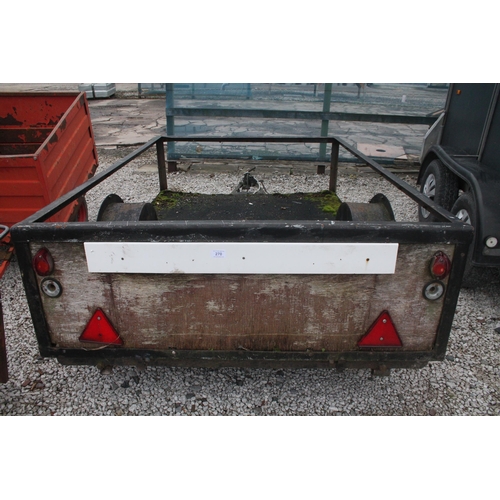 270 - A SINGLE AXLE CAR TRAILER + VAT